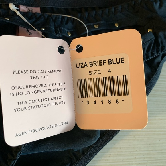 BNWT Agent Provocateur Liza brief $120 size 4 (L) - Picture 4 of 8